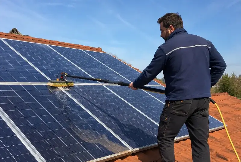 Nettoyage et entretien de panneaux solaires à Saint-Cergues